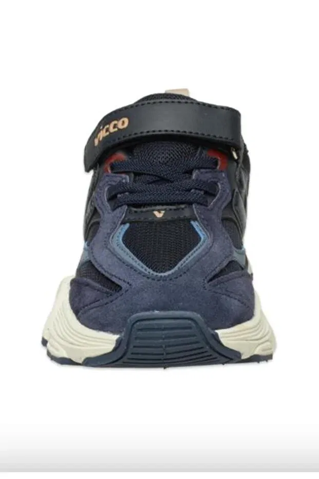 Детские туфли для девочек с детским принтом Vicco, Navy Blue — фото 3
