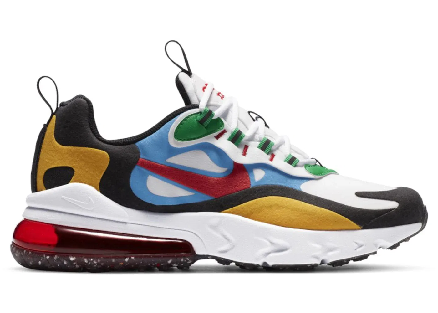 Детские кроссовки Lifestyle Nike Air Max 270 React, White/White/University Gold/University Red