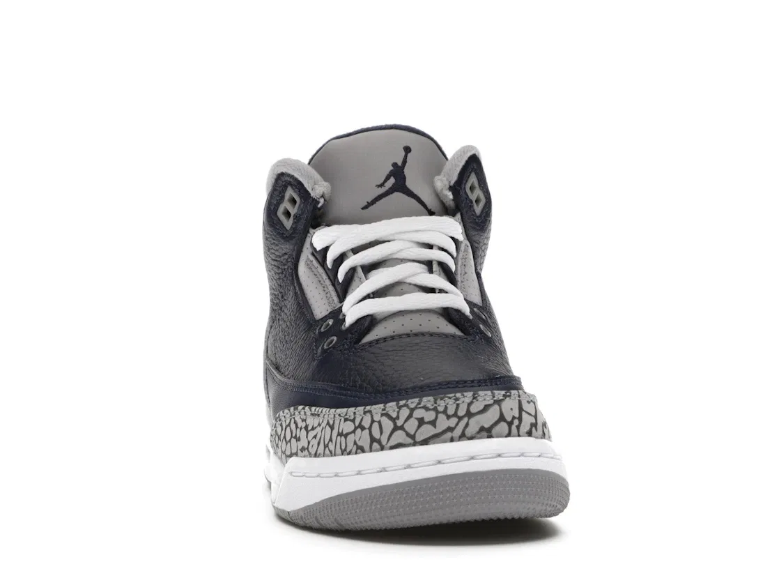 Детские кроссовки Lifestyle с принтом Jordan 3 Retro Georgetown, Midnight Navy/Cement Grey-White — фото 2