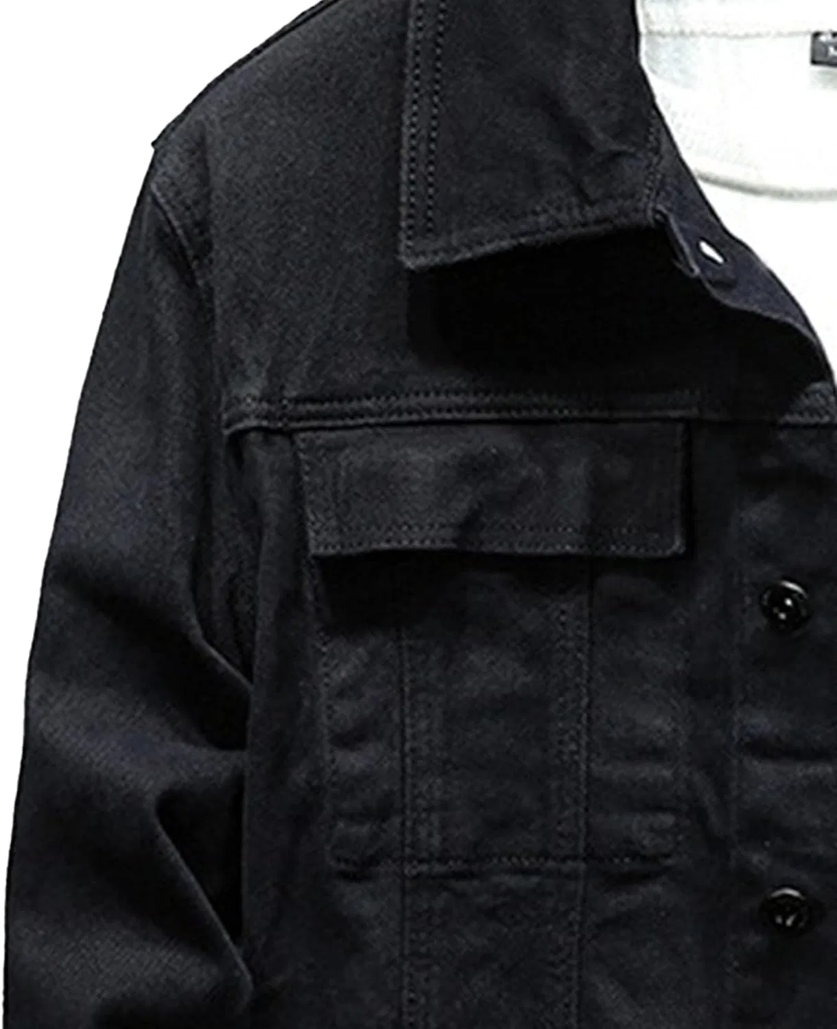 Мужская джинсовая куртка Slim Fit Trucker Coat, чёрный — фото 3