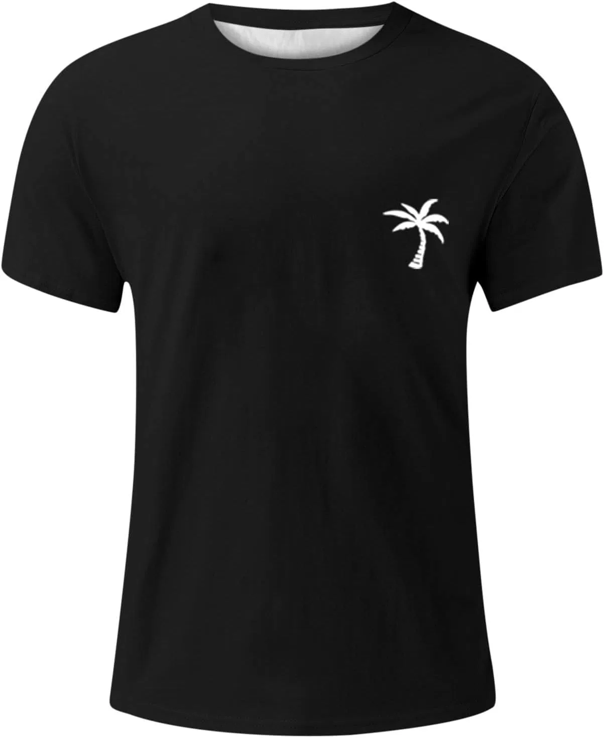 Мужская футболка свободного кроя с круглым вырезом, Black — фото 3