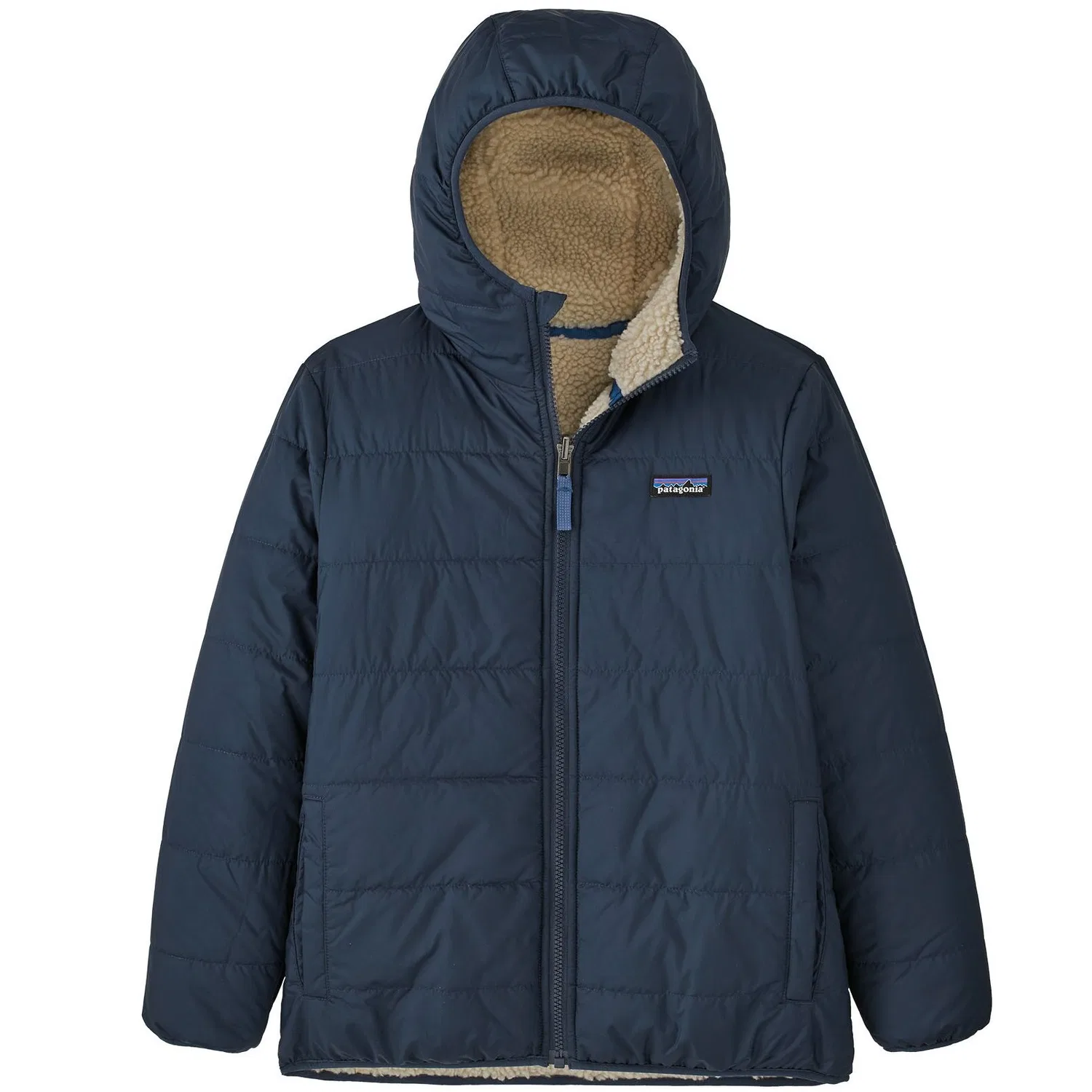 Детское утепленное худи с капюшоном двустороннее Reversible Ready Freddy Patagonia, New Navy — фото 2