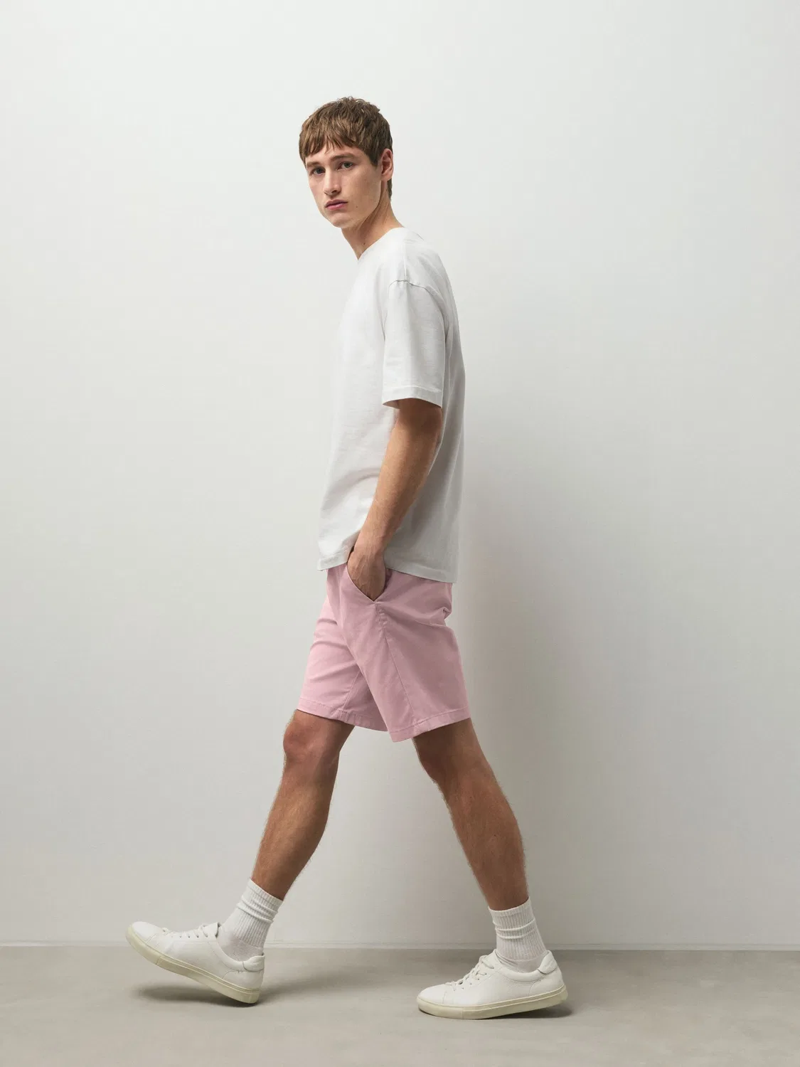 Шорты чинос, slim fit, Pink Next — фото 3