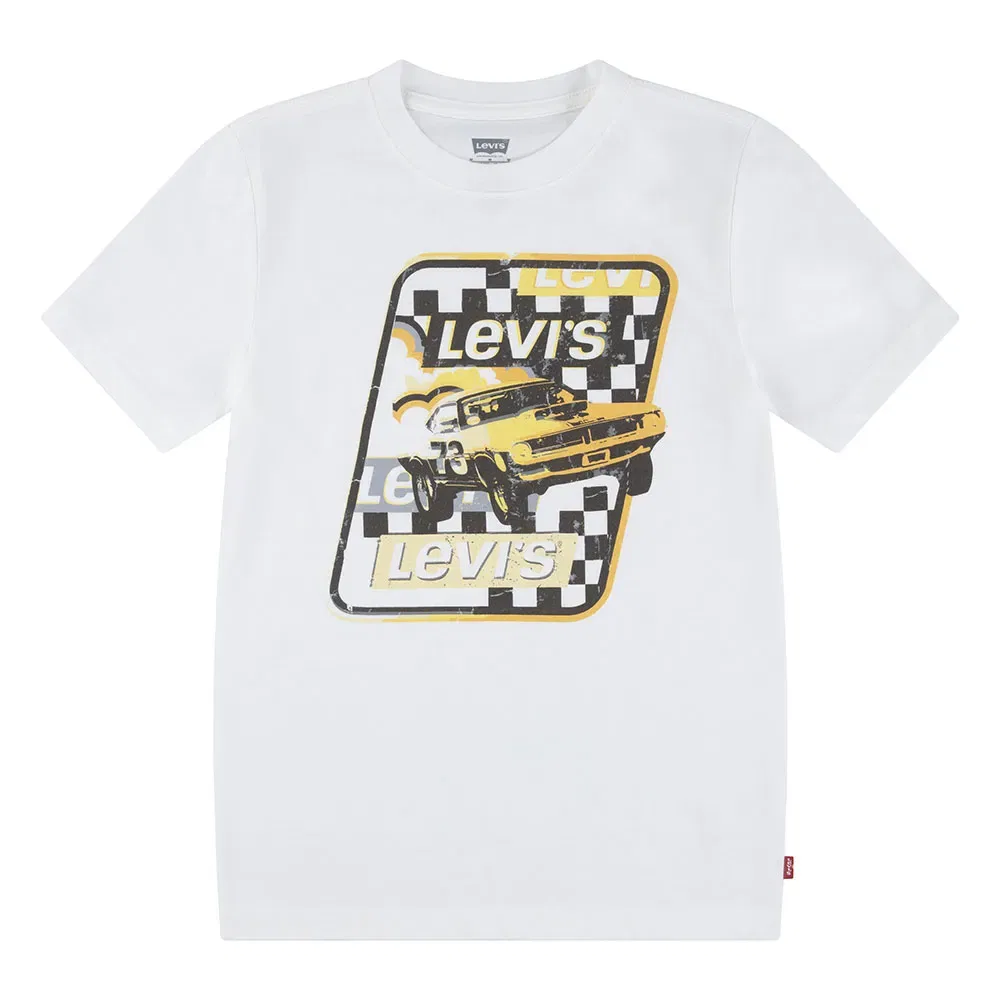 Детская футболка с принтом Race To The Finish Levi's, White