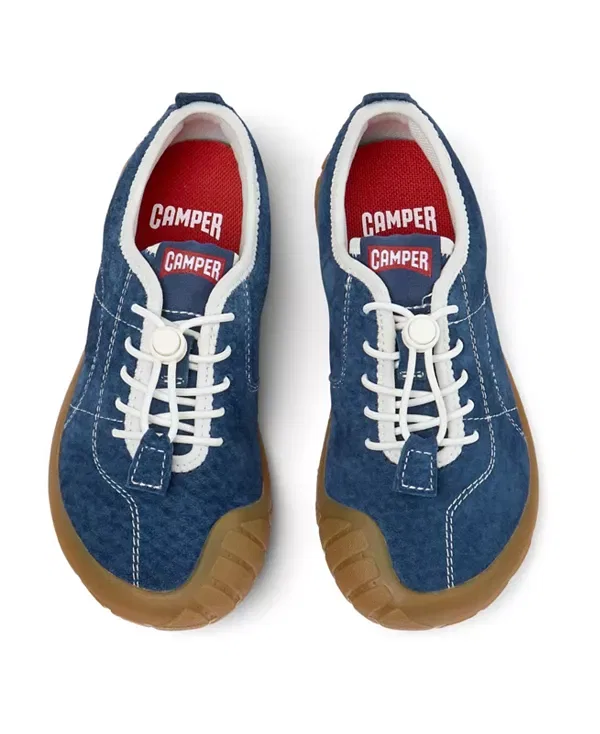 Детские кроссовки из свиной кожи Peu Path Leather Sneakers Camper, синий — фото 3