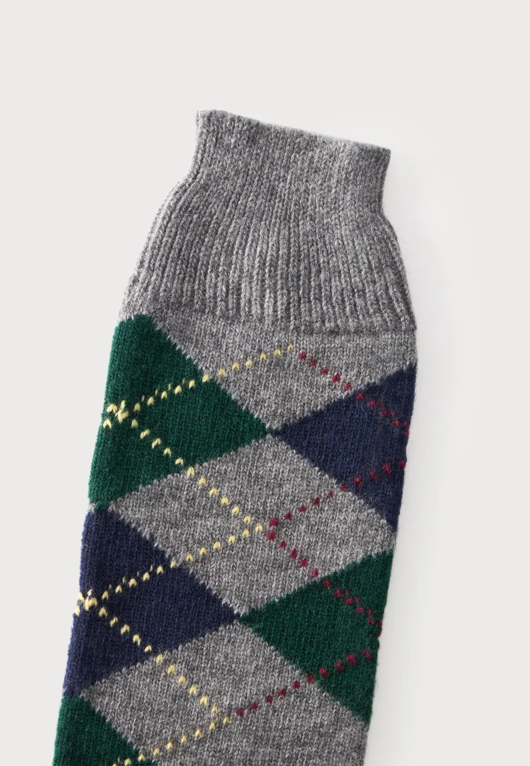 Носки средней высоты из шерстяной смеси с ромбовидным узором - носки Polo Ralph Lauren, Grey Heather — фото 2