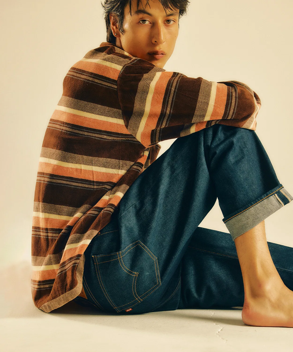 Мужские джинсы свободного кроя с брендовым логотипом Levi's 501 Loose, Indigo — фото 3