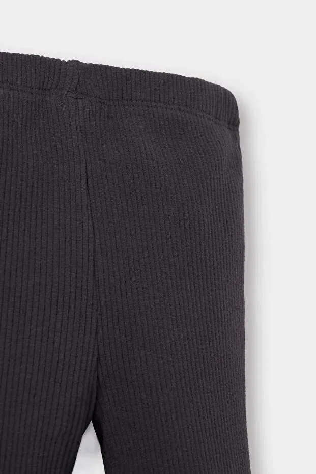 Детские леггинсы для девочек рифленые Spanish Style Ribbed Camisole Leggings Baby Girl Z4739A223SP Defacto, Anthracite-Ar1 — фото 2