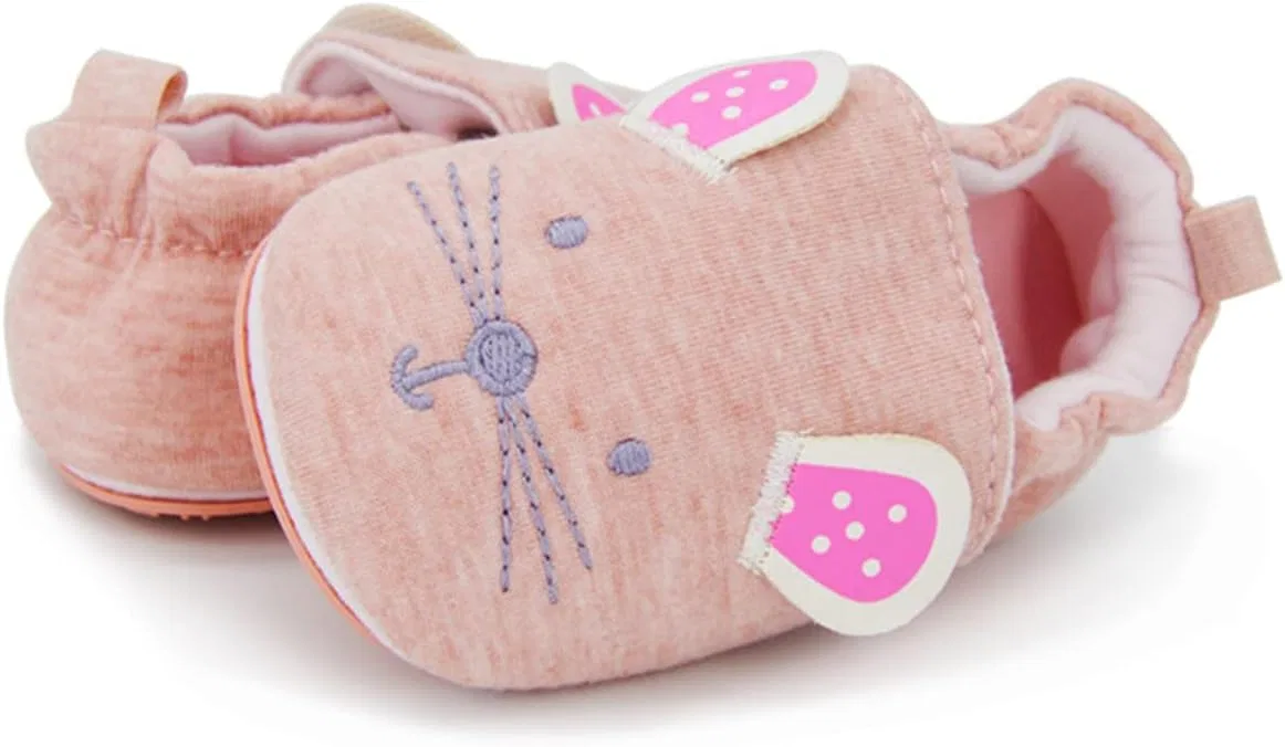 Детские мокасины для малышей с нескользящей подошвой LAFEGEN, Pink Cat — фото 3
