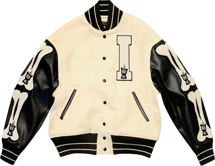 

Куртка Kapital 40's Wool I-Five Varsity Jacket 'Kinari', кремовый