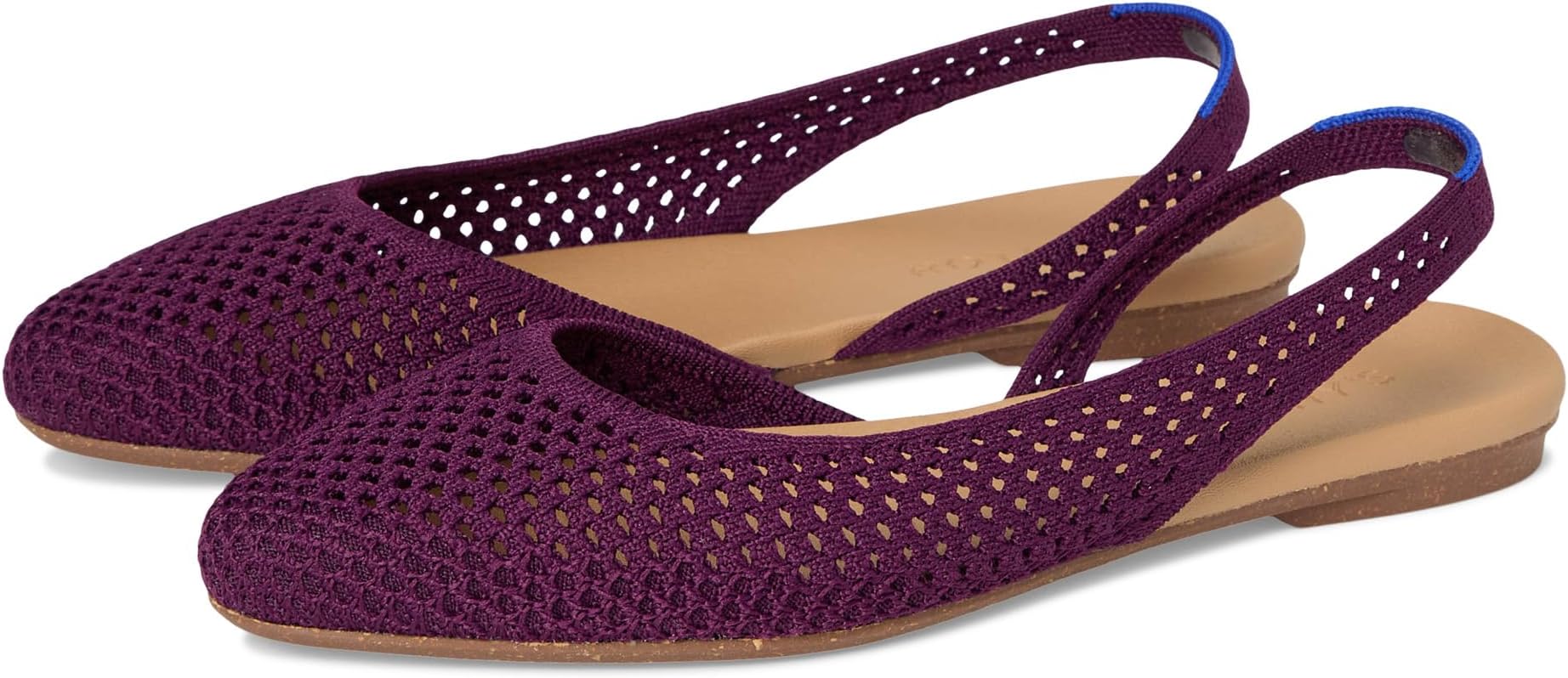 Балетки Rothy's The Almond Slingback, Plum Mesh