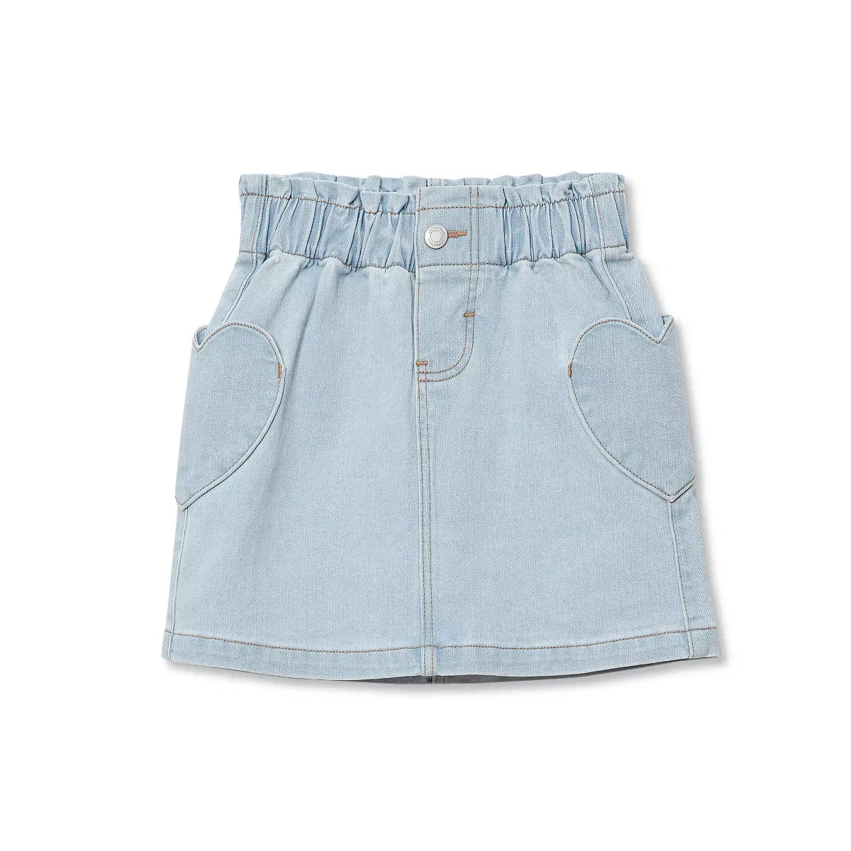 Детская юбка для девочек джинсовая Paperbag Denim Skirt Lands' End, Coastal Blue