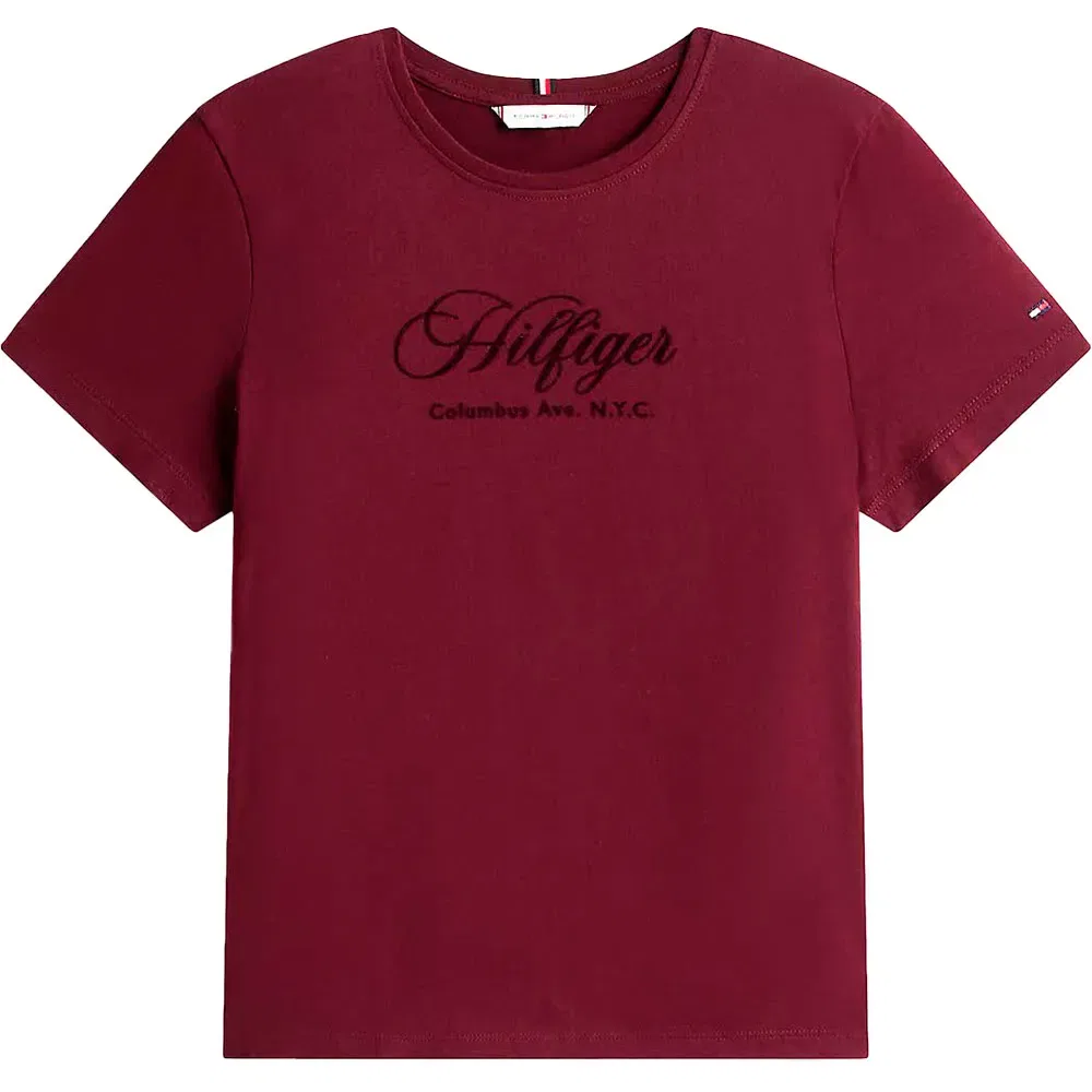 Футболка с коротким рукавом Tommy Hilfiger Script Regular Fit, красный — фото 3