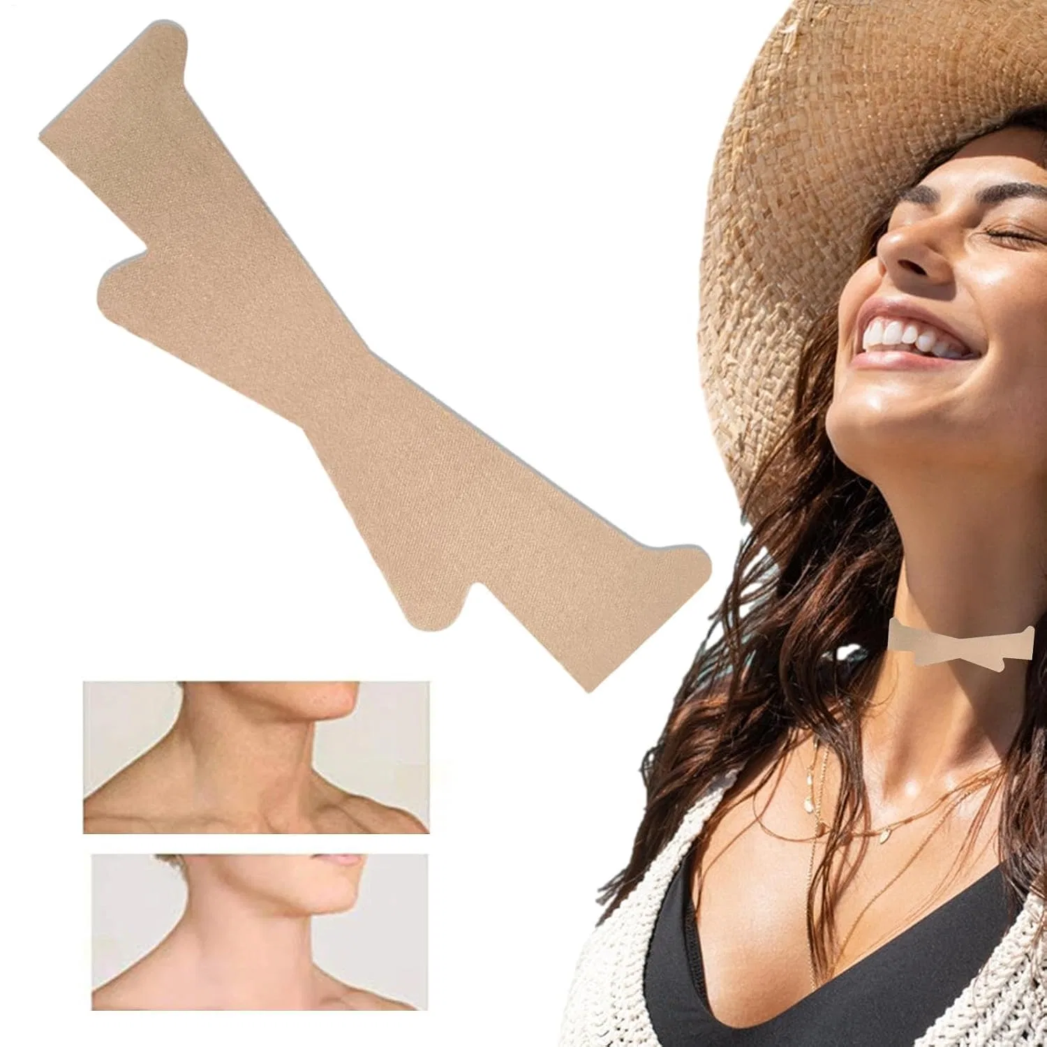 Лента для подтяжки шеи, невидимая, 5 стикеров, Elastic cloth Generisch