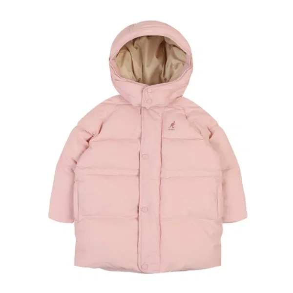 Пуховик длинный, RD 0109 Kangol Kids, розовый