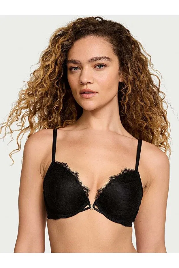Женский бюстгальтер кружевной Rose lace Victoria'S Secret, Black — фото 2