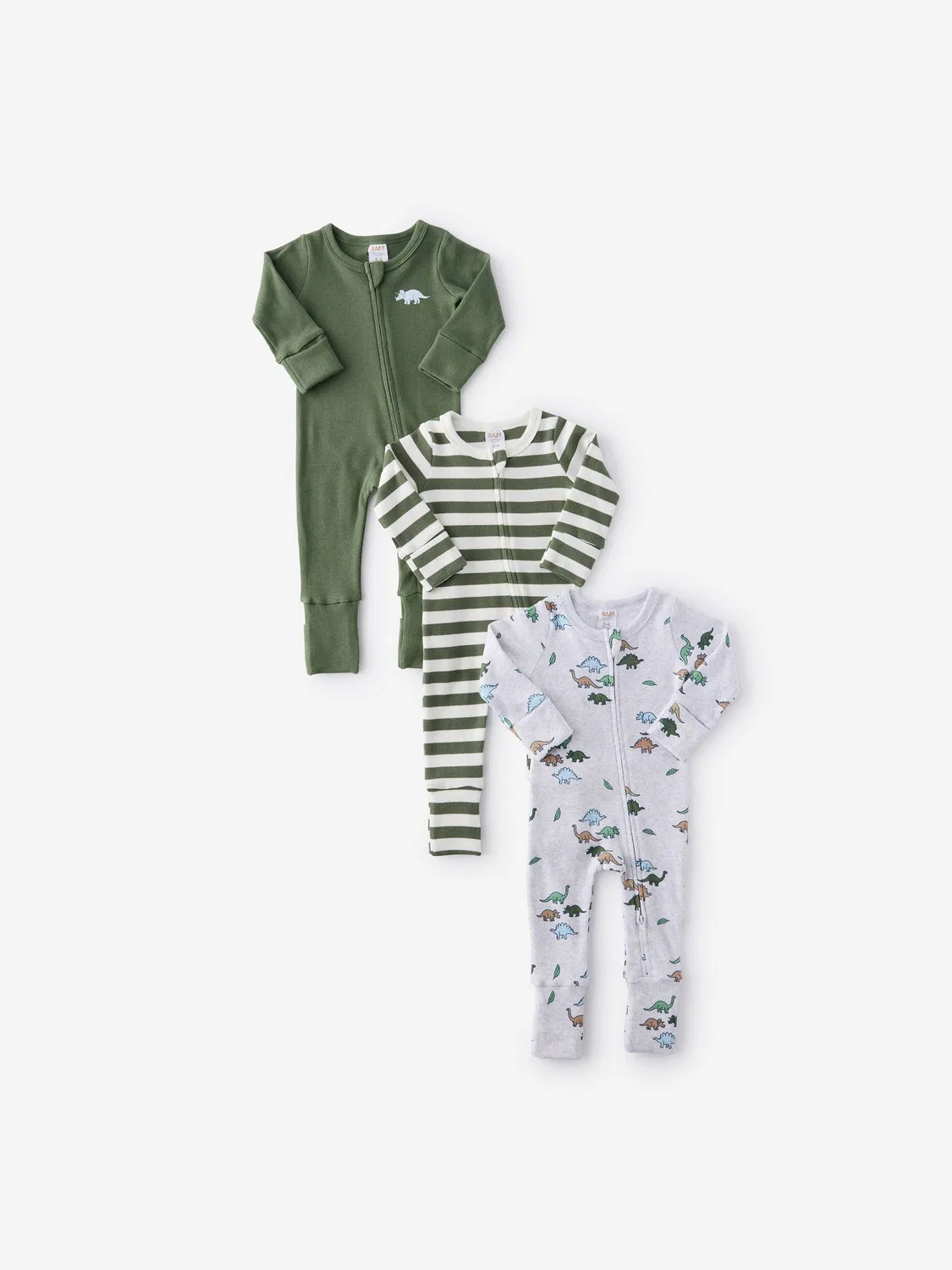 Боди с длинным рукавом, 3 шт. Cotton On, зеленый