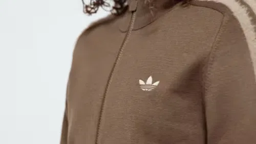 Женская вязаная спортивная куртка с высоким воротом Firebird Adidas Originals, Branch/Silver Pebble — фото 2