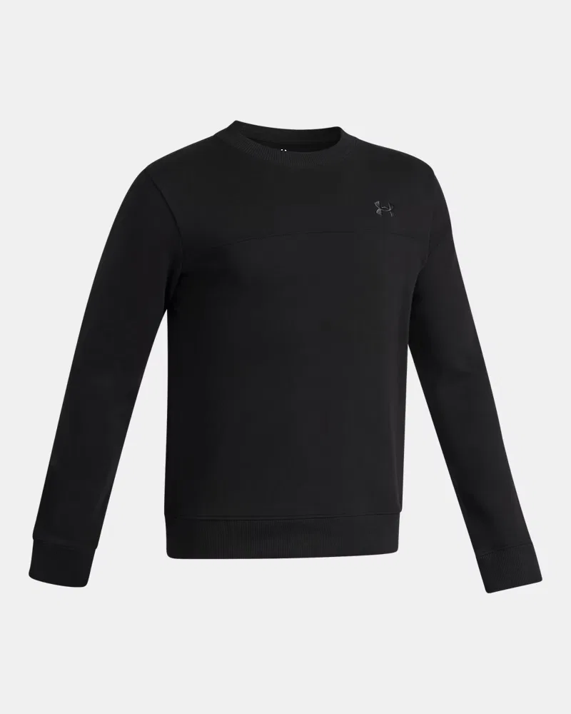 Свитшот легкий из футера с начесом для мальчиков Rival Lightweight UnderArmour, Ultimate Black/Black — фото 3