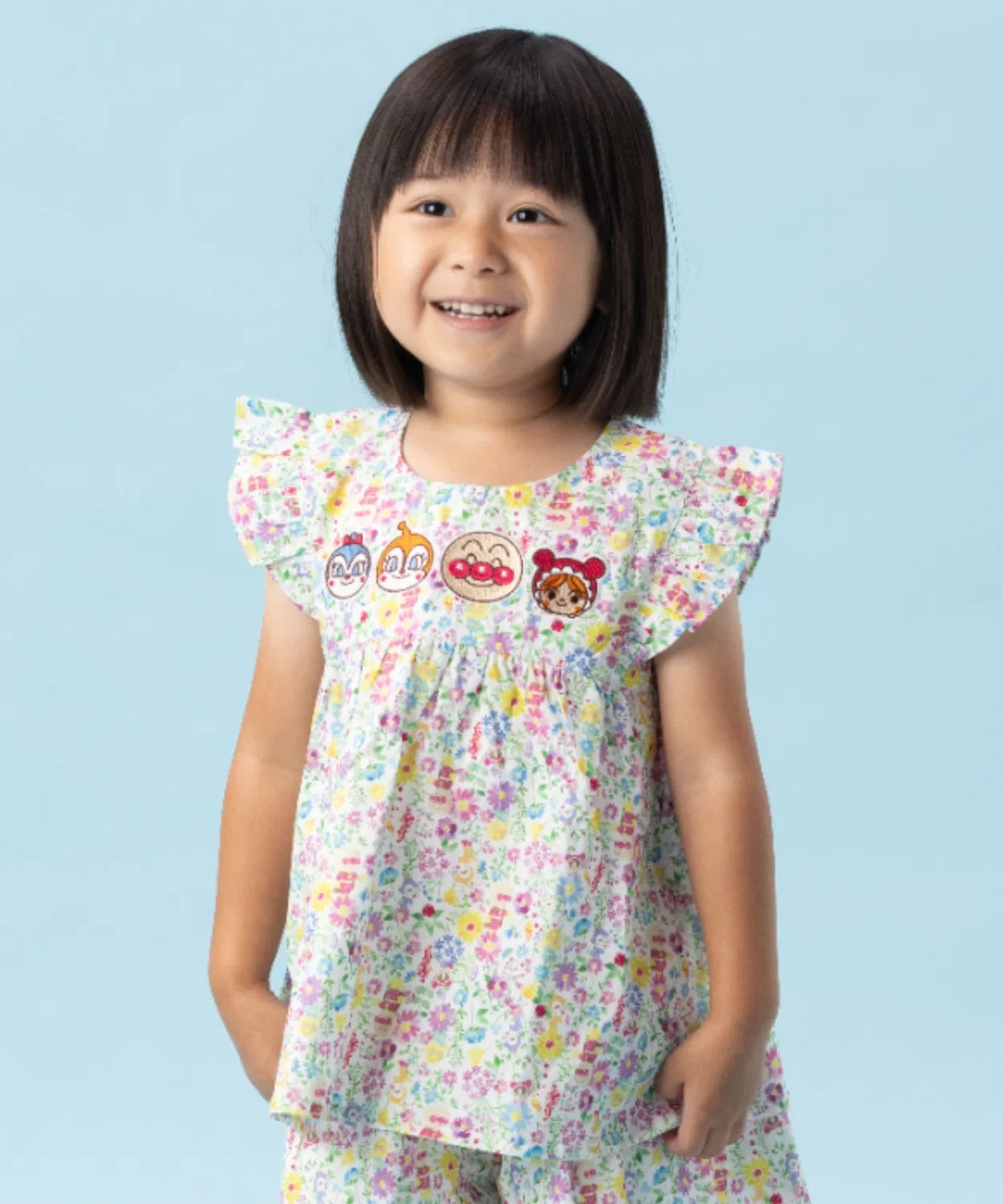 Детская туника с цветочным принтом Anpanman Kids Collection, Off White