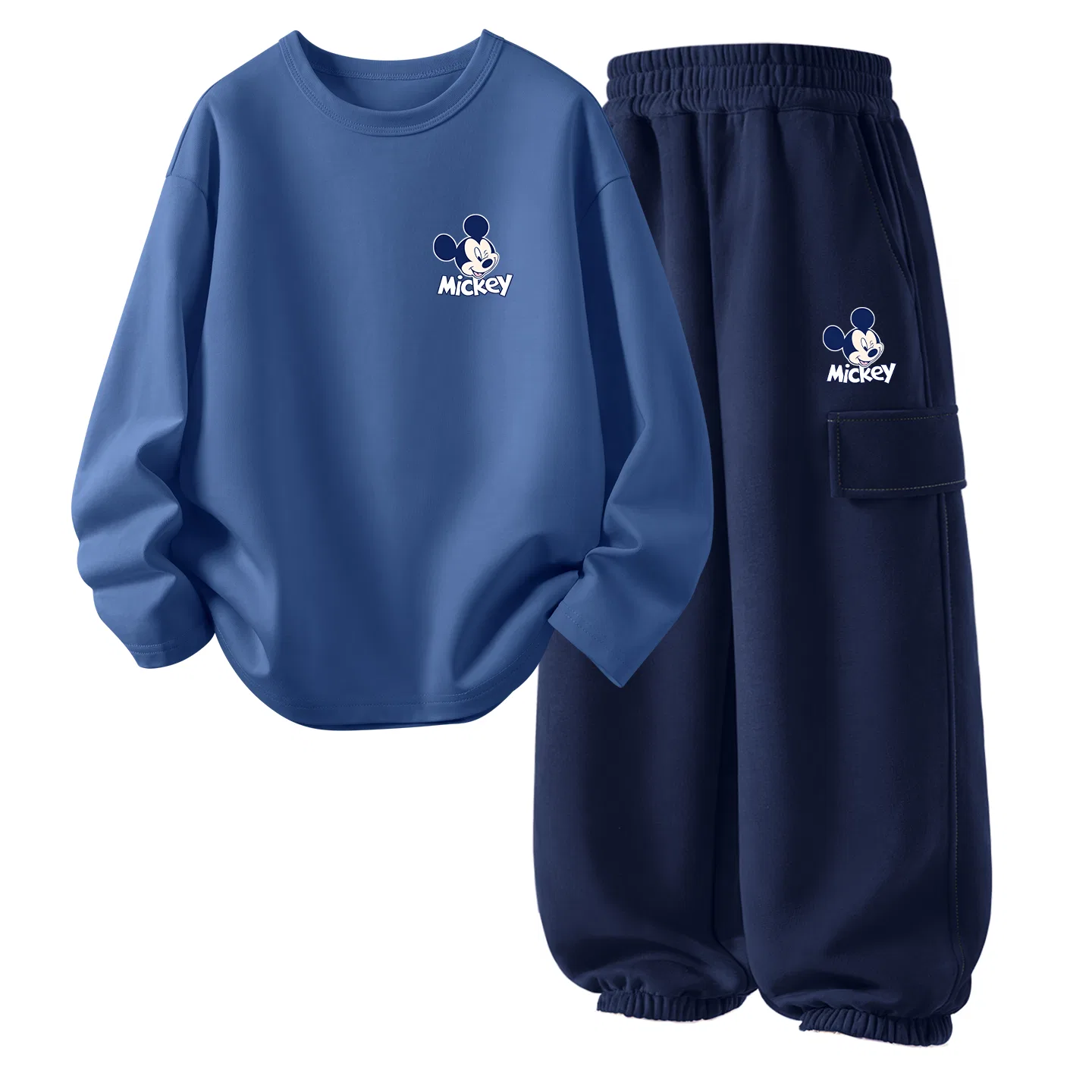 Детский спортивный комплект с длинным рукавом, Disney, Dazzle K Gray Blue/Dazzle K Navy Blue