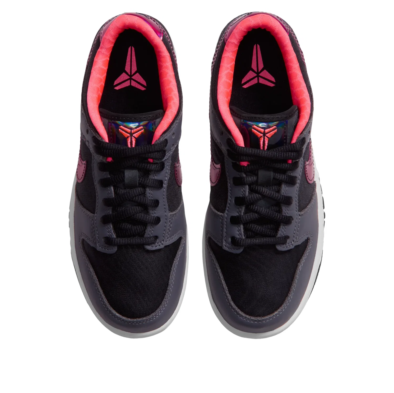 Детские кроссовки с текстильным верхом Dunk Low Protro 'Black Hot Punch' Nike, Black/Hot Punch/Multi-Color — фото 3