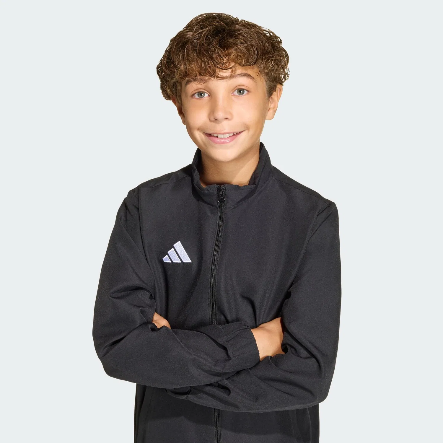 Детская куртка с технологией Climacool Entrada26 Kids Adidas, Schwarz — фото 4