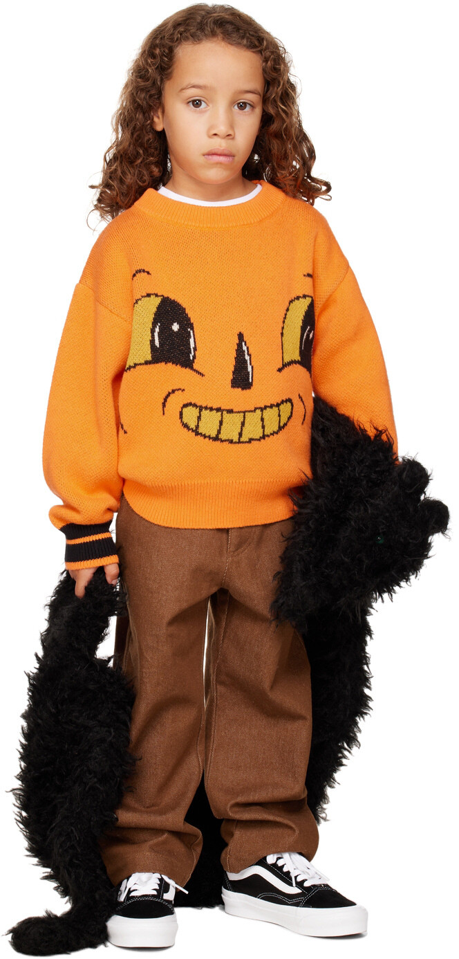 

Эксклюзивный детский свитер SSENSE Orange Jack-O-Lantern Perks and Mini