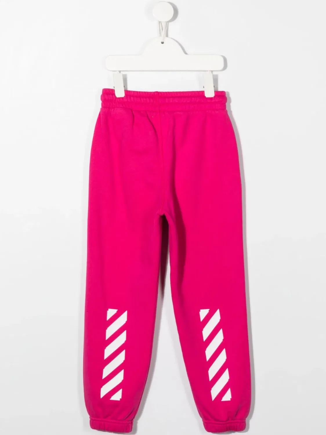 Кроссовые штаны с логотипом OFF-WHITE, магента/облачно-белый — фото 3
