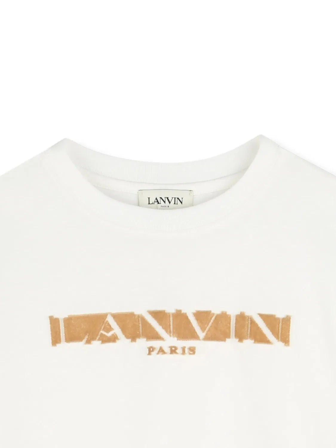 Футболка с флокированным логотипом Lanvin, белый — фото 3