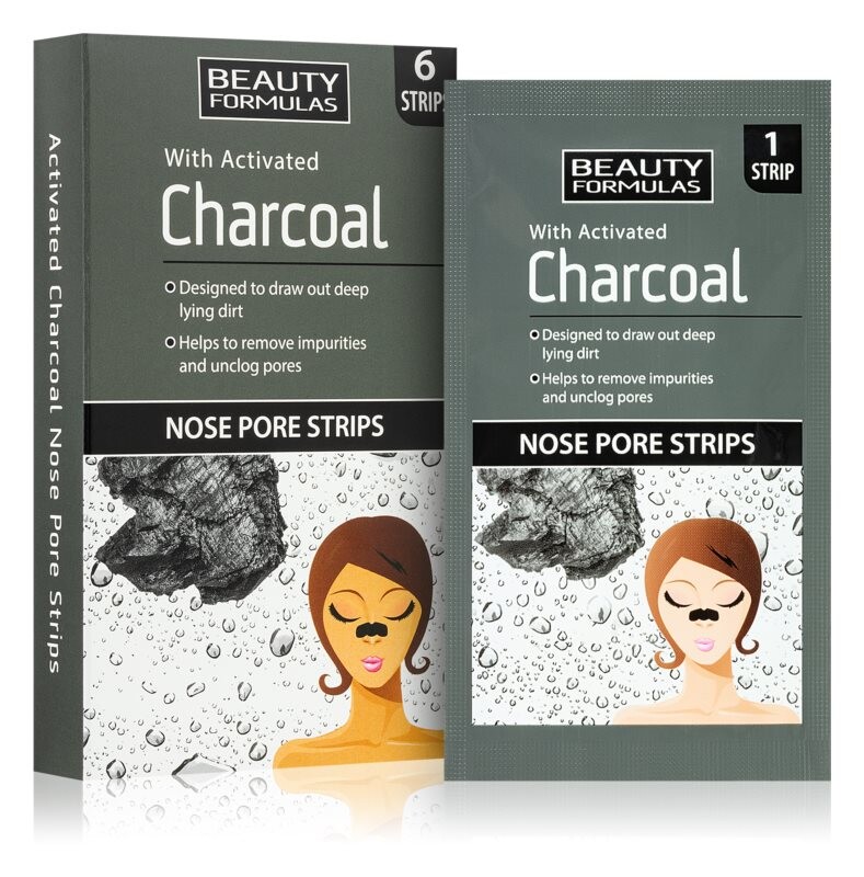 

Полоски для очистки носа Beauty Formulas Charcoal