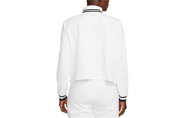 Верхняя часть теннисного топа Court Dri Fit Heritage French Terry Nike, белый — фото 2