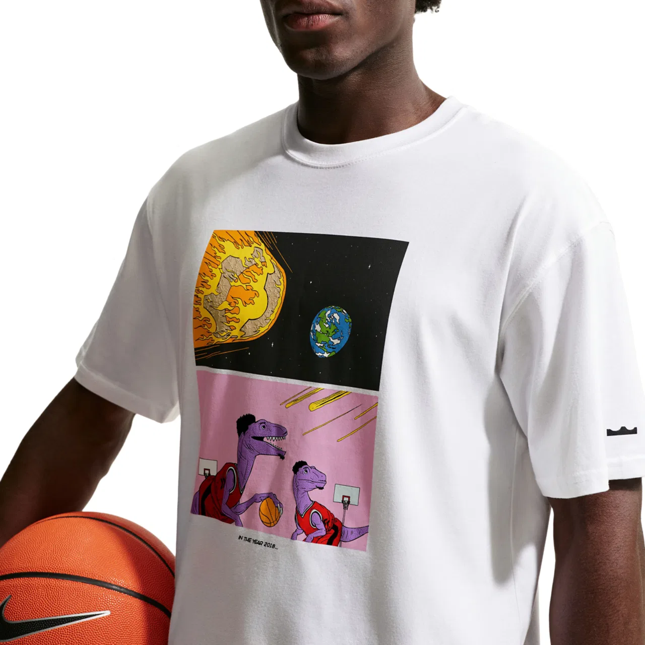 Футболка с длинным рукавом мужская LeBron James Nike, белый — фото 3