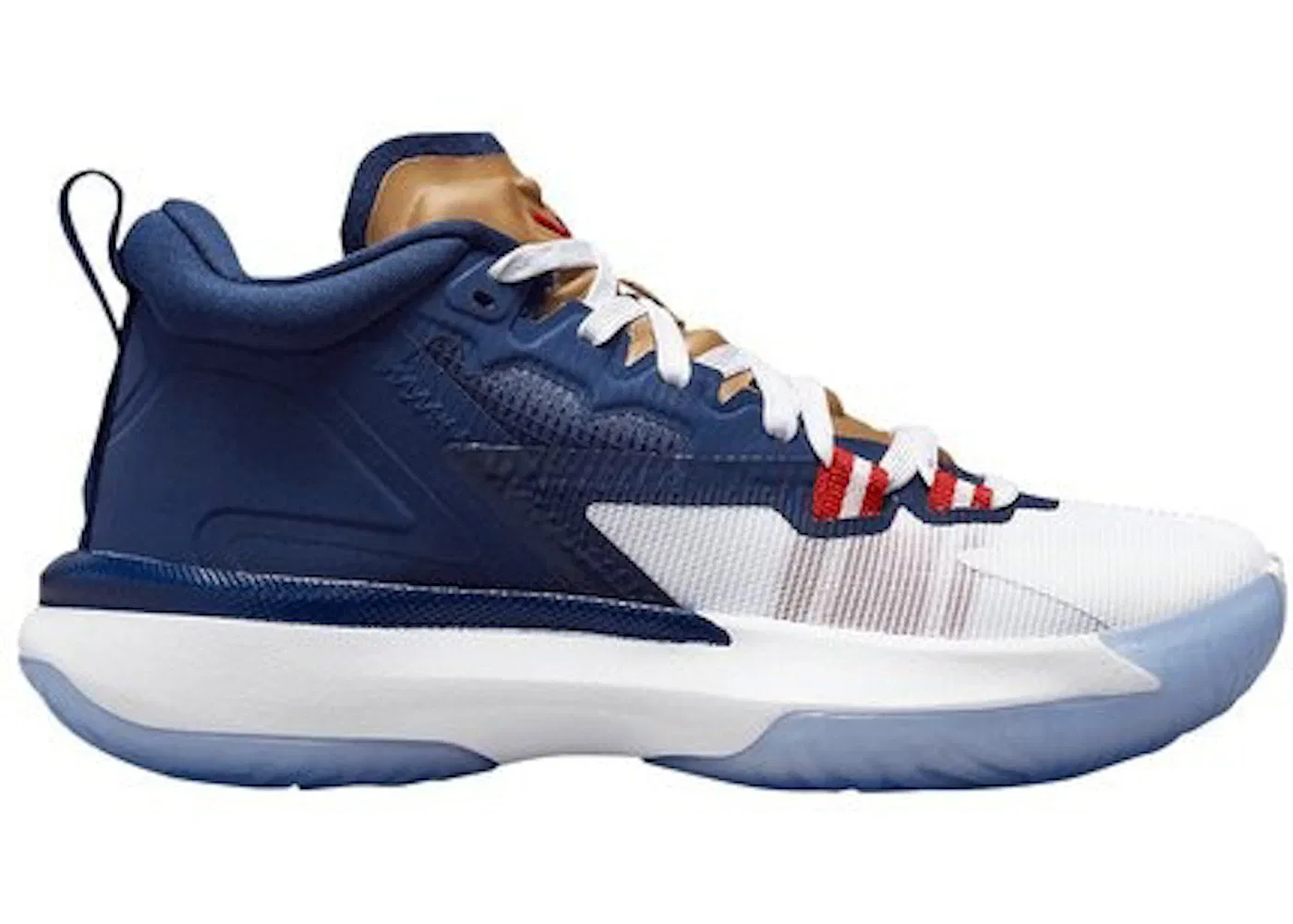 Детские кроссовки для баскетбола Zion 1 Jordan, Blue Void/White/Gold/Red
