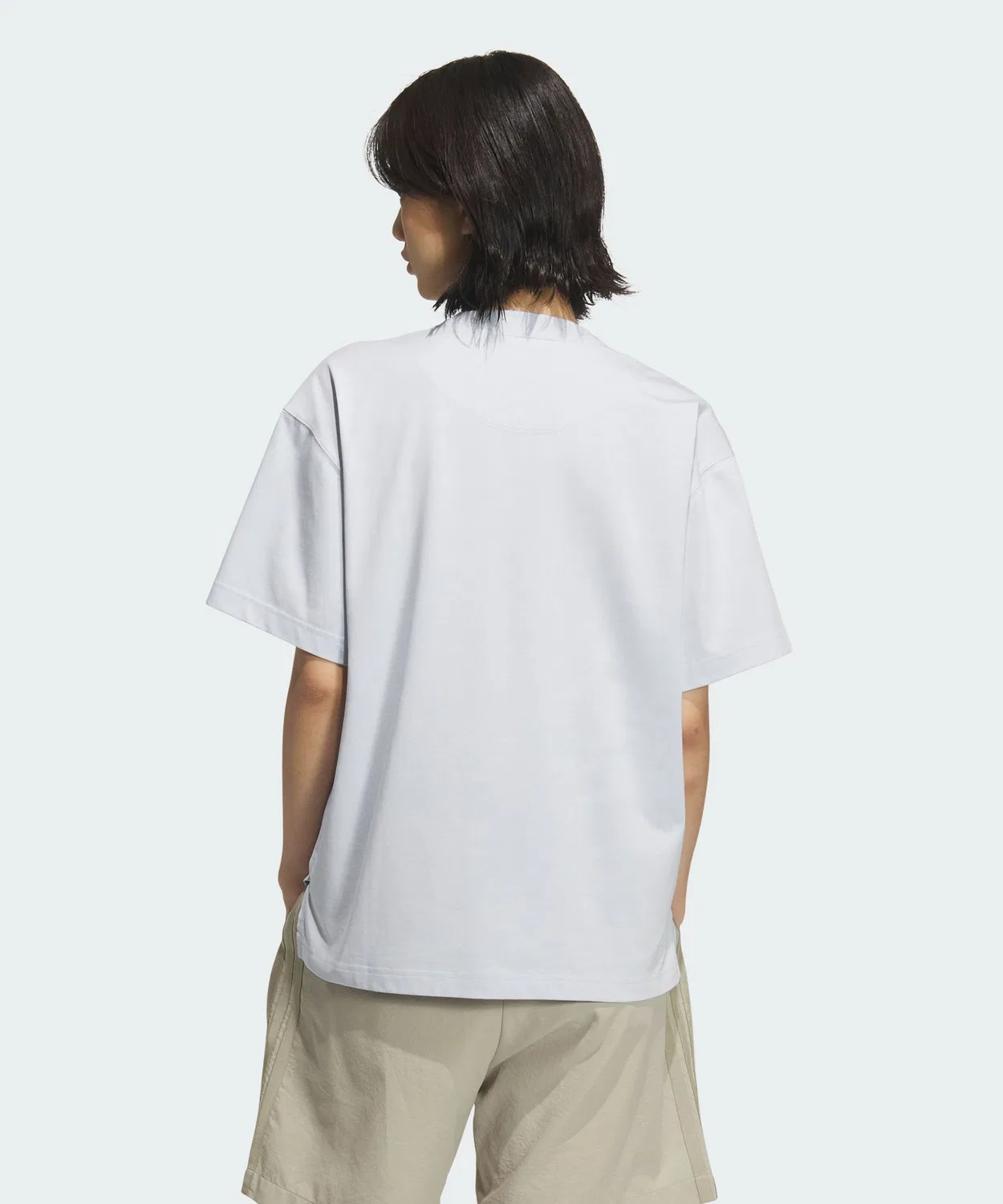Женская футболка свободного кроя с коротким рукавом Essentials Plus Small Logo Adidas, Blue — фото 2