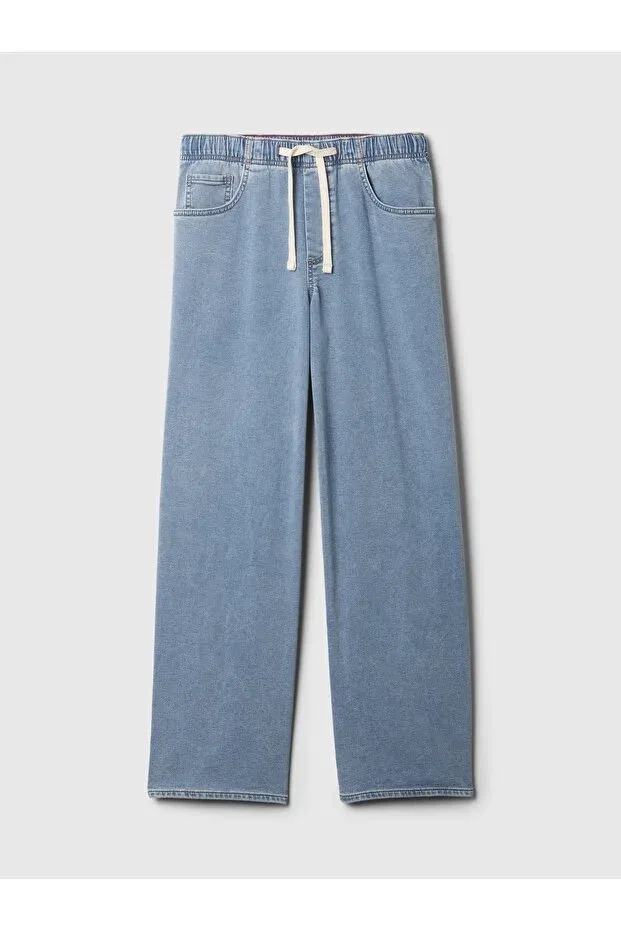 Женские джинсы свободного кроя с заниженной талией Gap, Blue-000 — фото 3