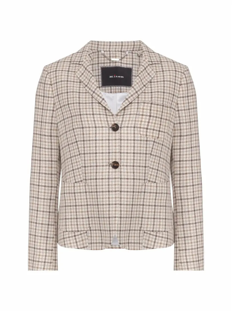

Однобортный жакет с принтом Kiton