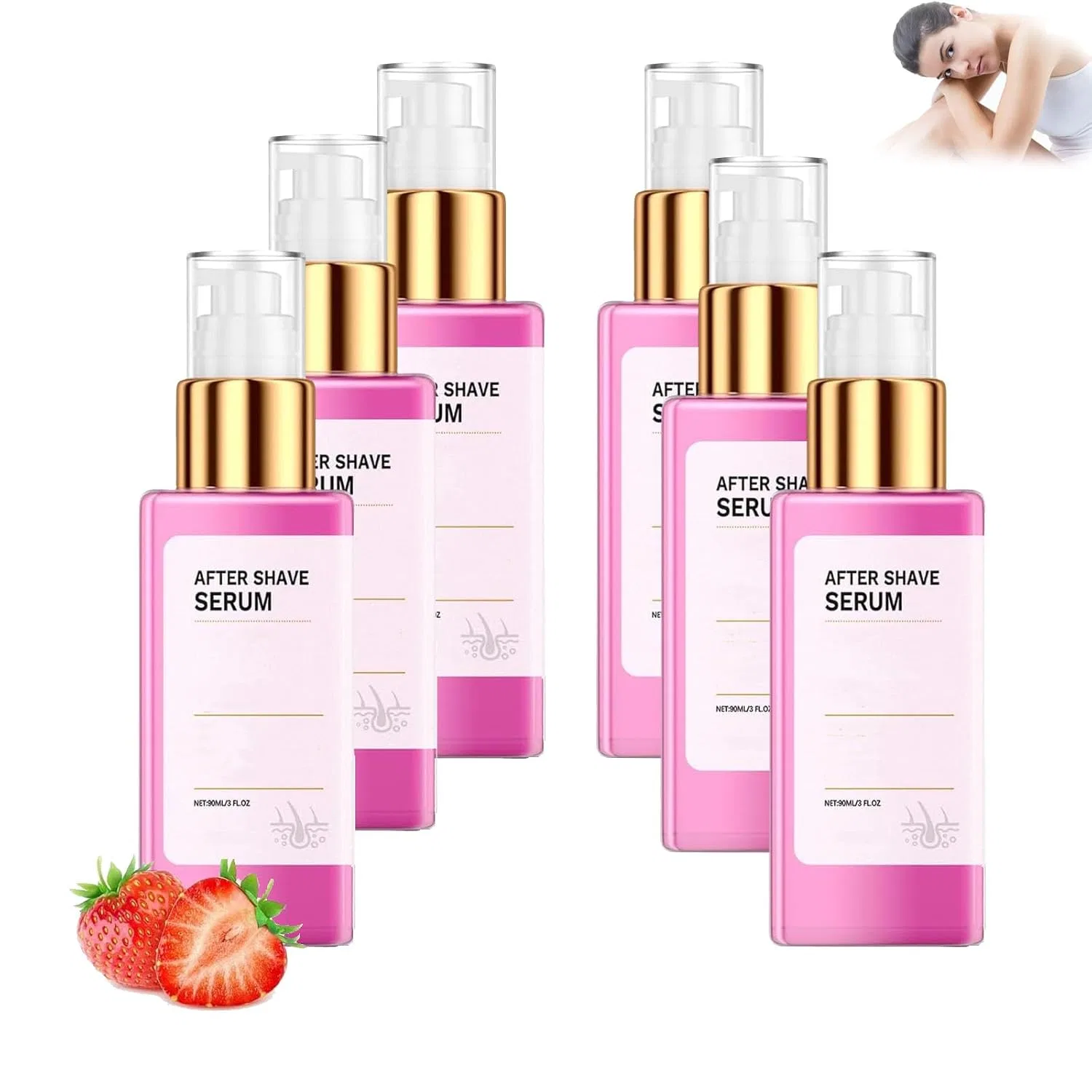 После Shave Oil Strawberry Vanilla, JIAOY, 6 шт., 90 мл