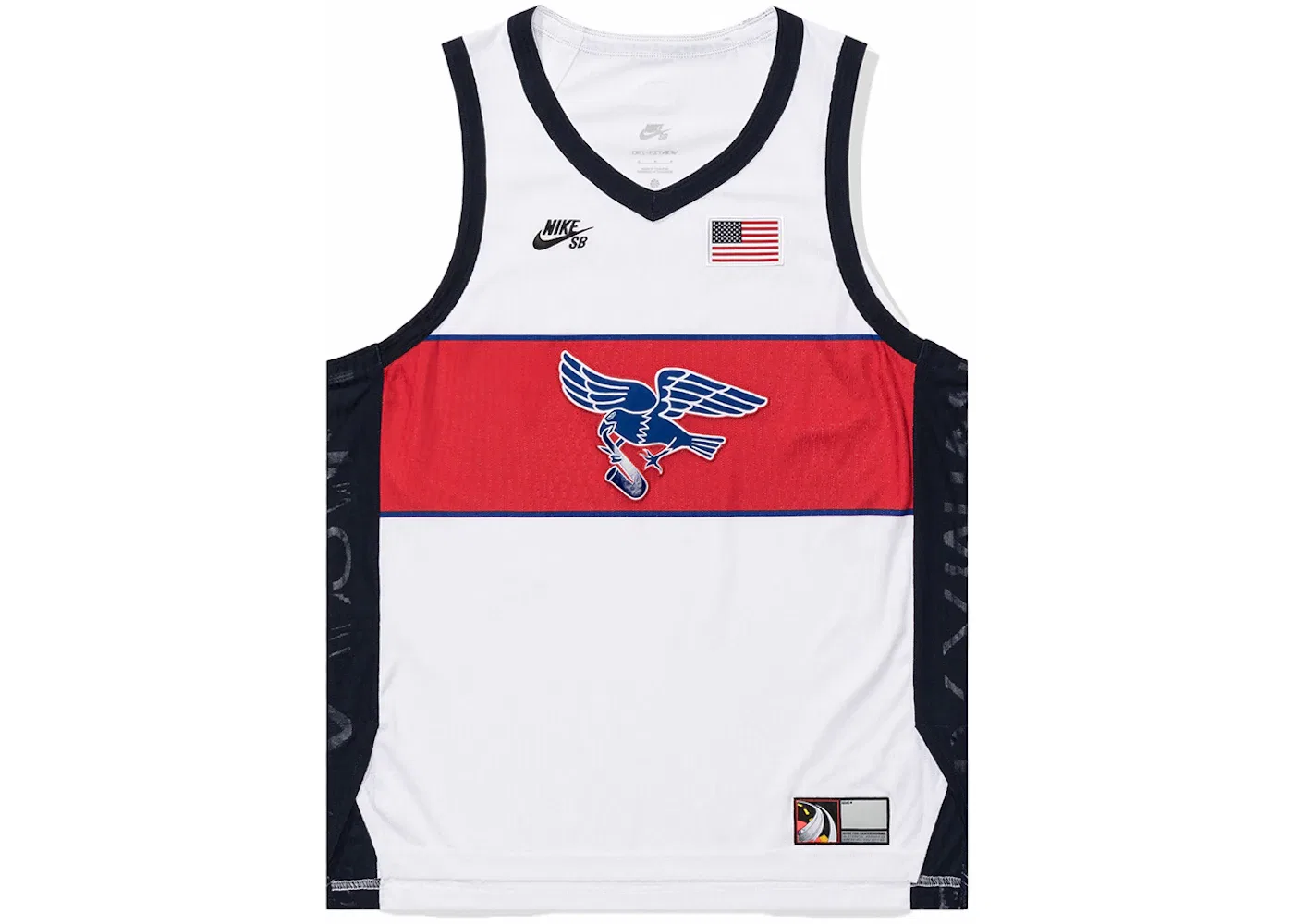 Мужская джерси с коротким рукавом Jersey Nike, White/Sport Red/Obsidian