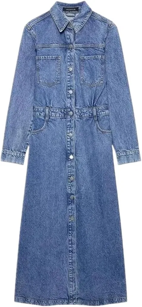 Женское джинсовое платье с длинным рукавом Commuter, Blue