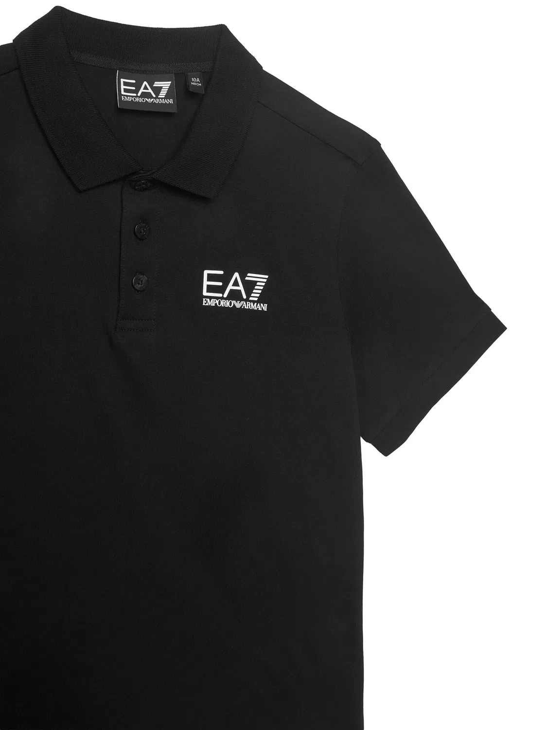 Поло стандартного кроя для мальчика Ea7 Emporio Armani, черный — фото 3