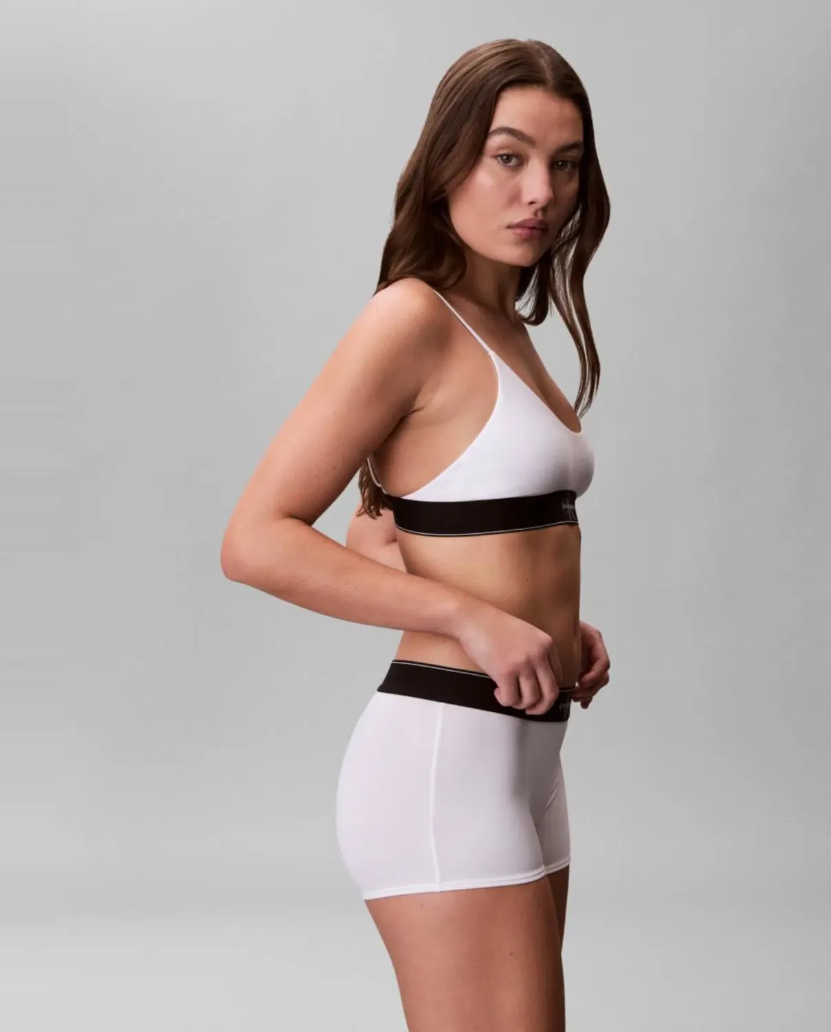 Женский бюстгальтер-бралетт с принтом CK Graphic Calvin Klein, Blanco — фото 4