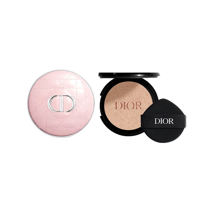 Женский матовый тональный крем с розовой глянцевой пудреницей, DIOR, #1N
