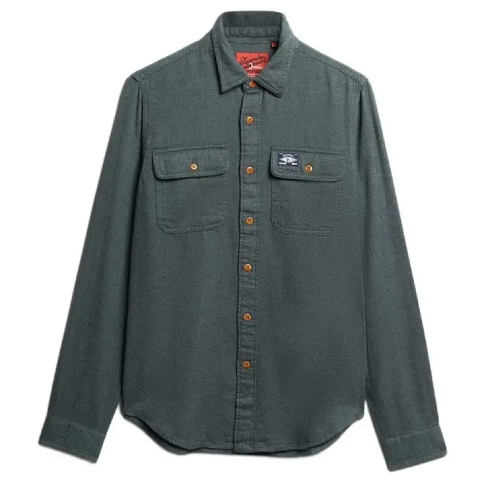 Рубашка фланелевая с длинным рукавом Workwear Superdry, зеленый