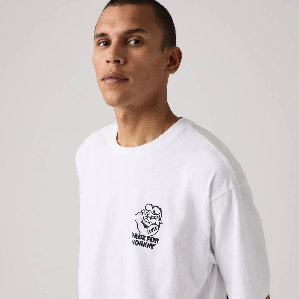 Футболка с графическим принтом для рабочей одежды Levi's, Made For Workin Bright White - White — фото 2