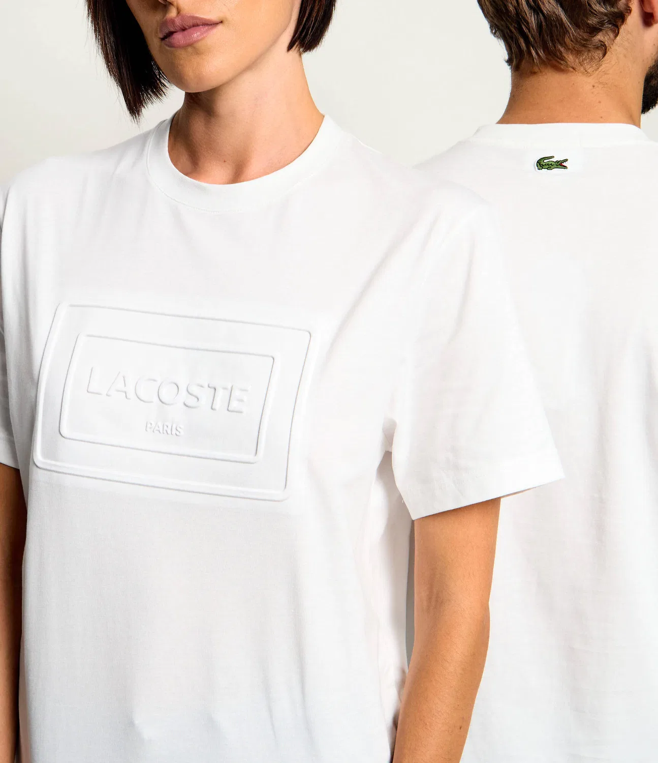 Футболка хлопковая Lacoste, Bianco — фото 4