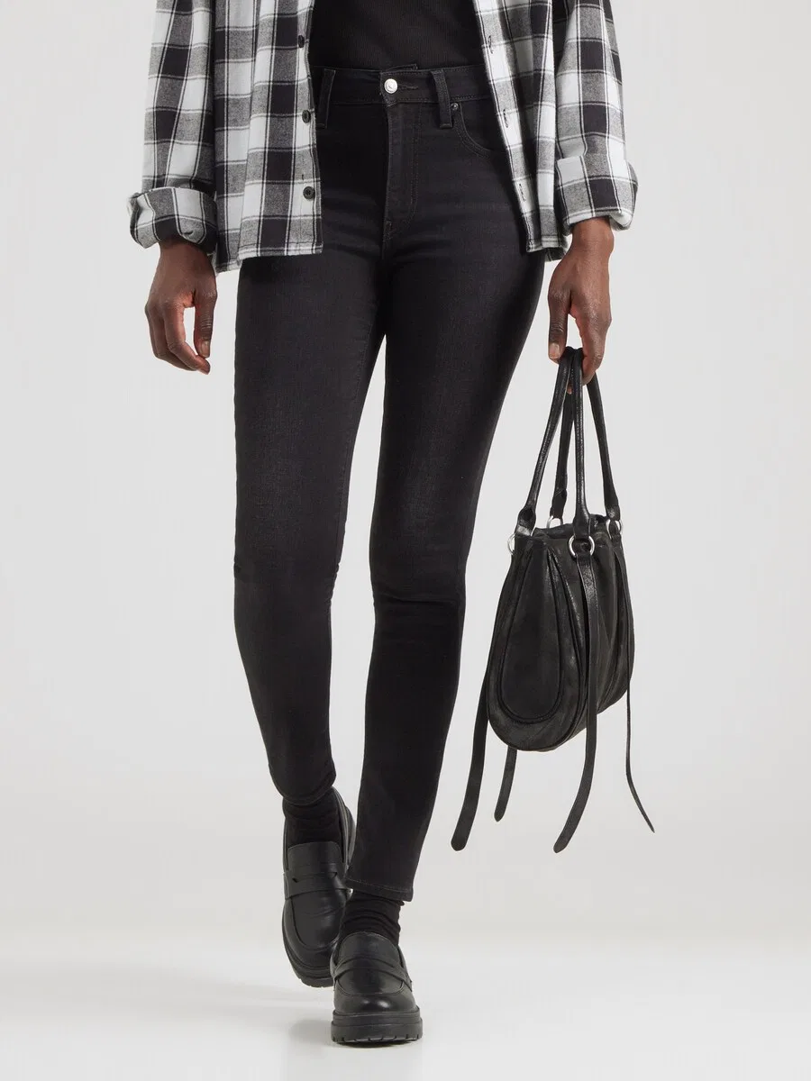 Джинсы LEVI'S Skinny '721 High Rise Skinny' из черного денима — фото 2