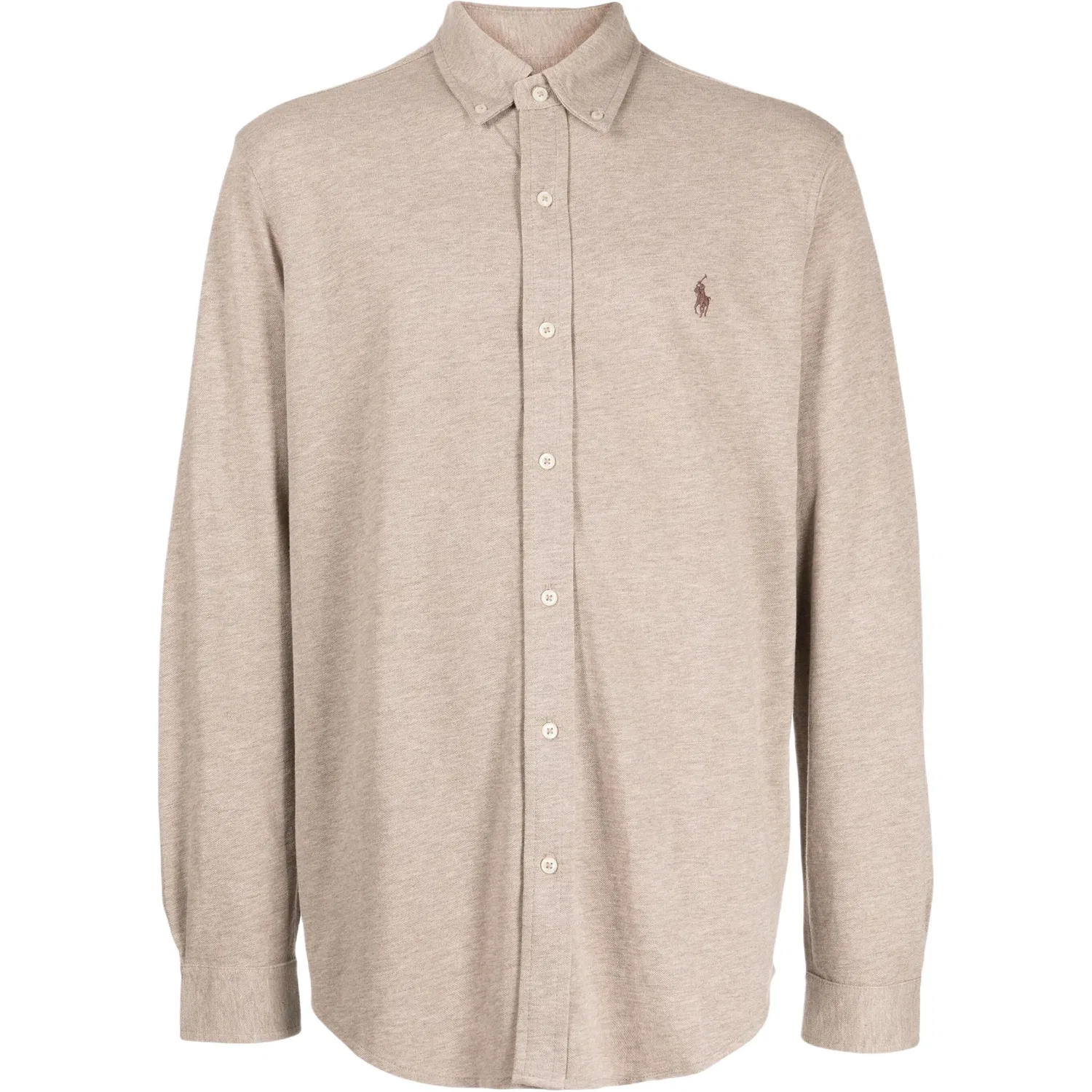 Мужская рубашка с вышитым логотипом Polo Ralph Lauren, Light Beige