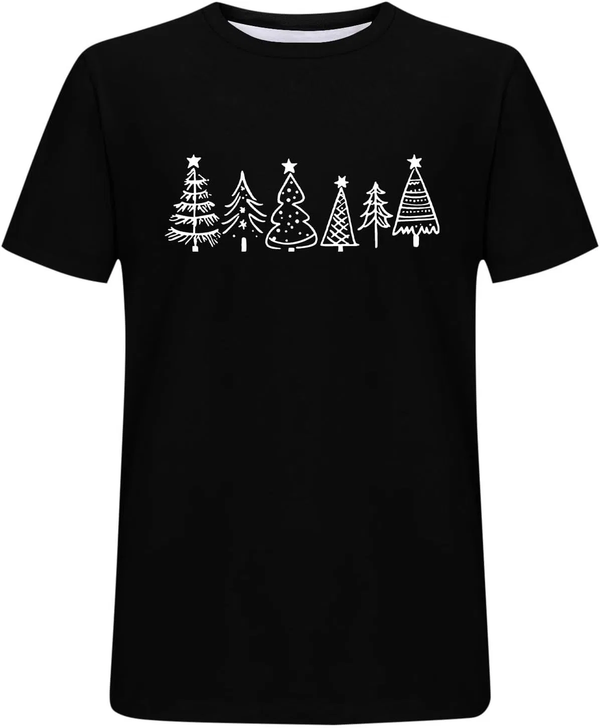 Мужская футболка с рождественским принтом Santa Claus, Black — фото 4