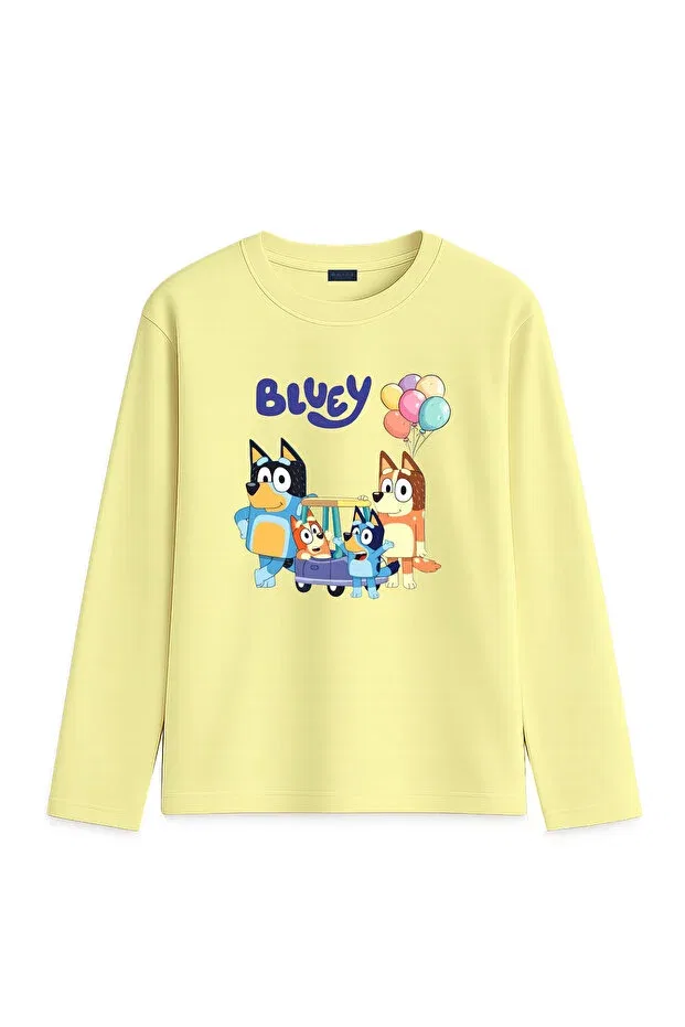 Детские свитшот для девочек с принтом Bluey Blitzist, Yellow